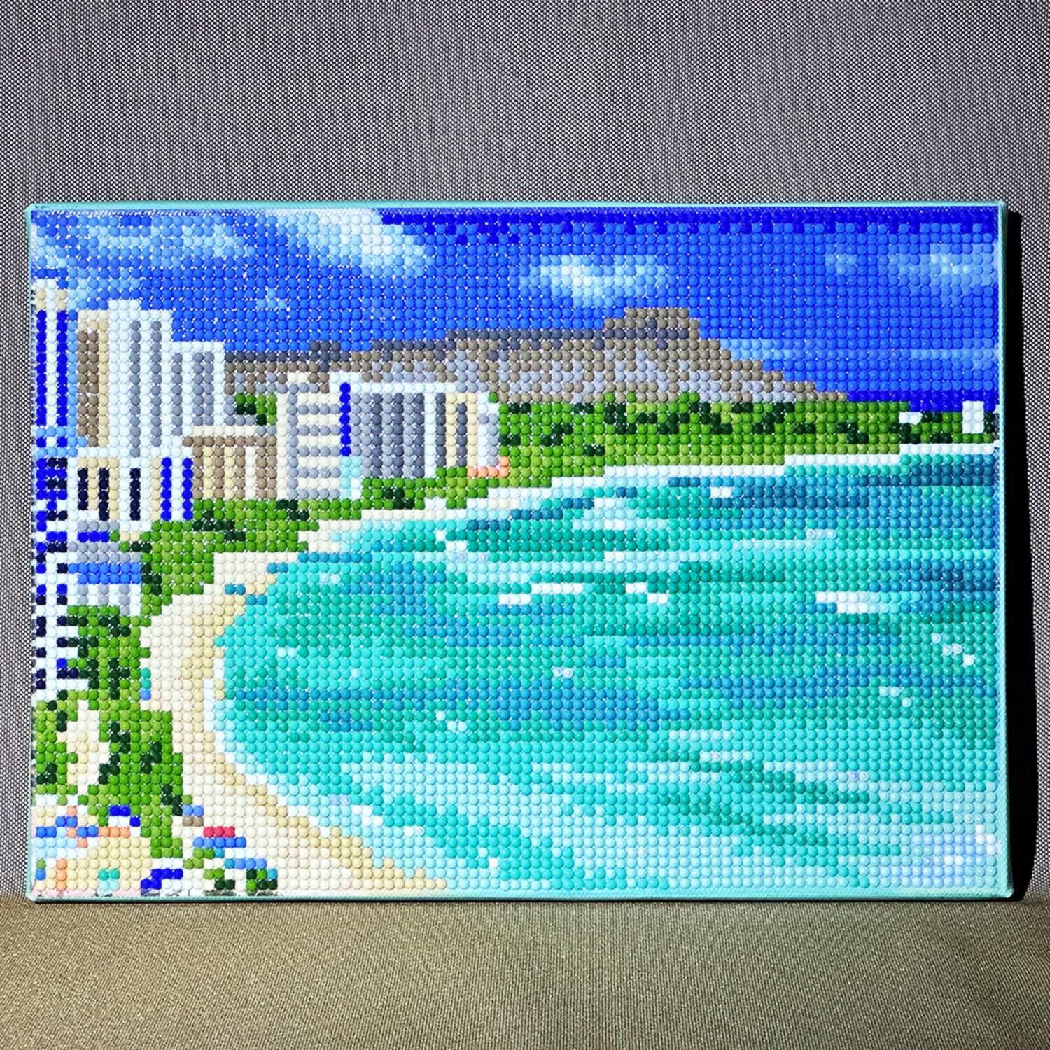 ダイヤモンドフィックス 楽しみながら 頭の体操＆達成感を！ 煌めくキャンバスアート 世界の絶景２個セット