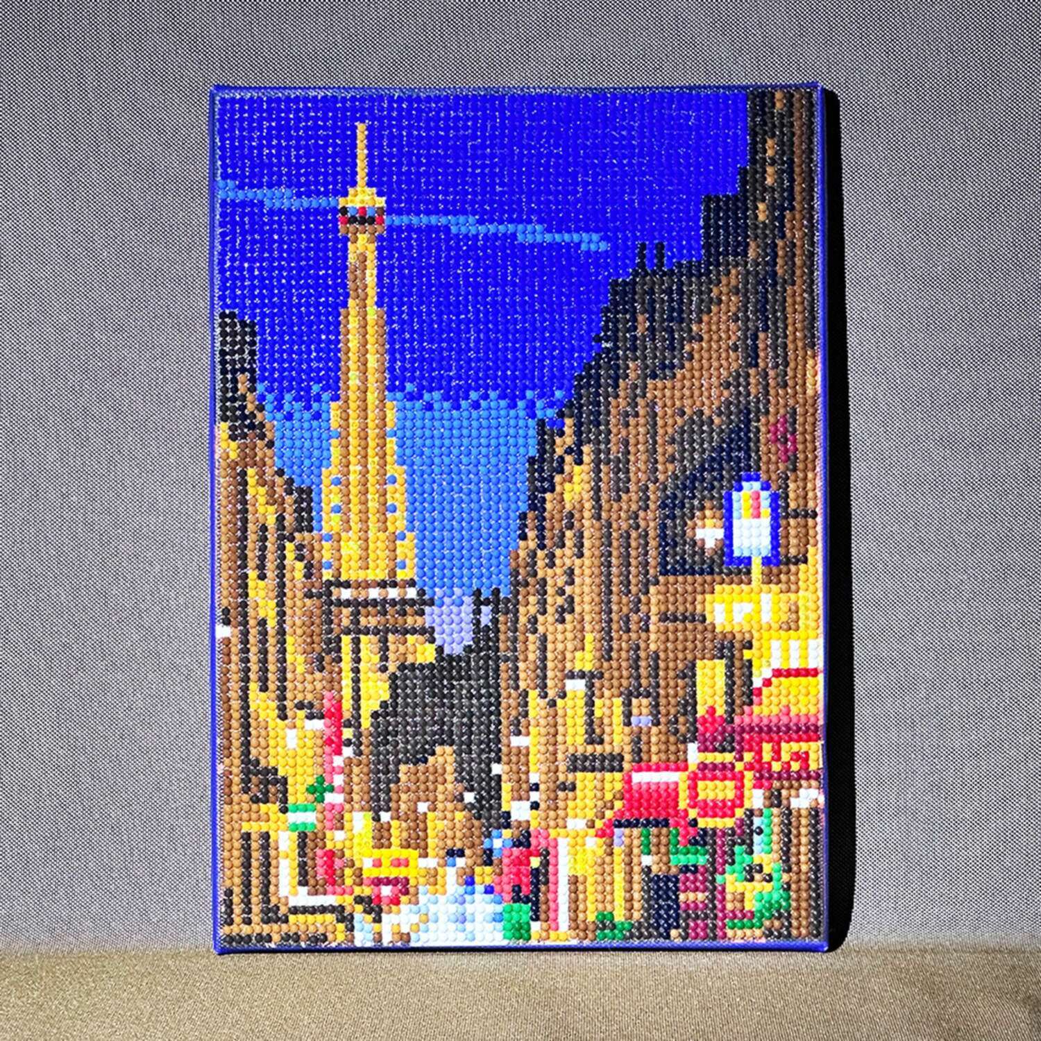 ダイヤモンドフィックス 楽しみながら 頭の体操＆達成感を！ 煌めくキャンバスアート 世界の絶景２個セット