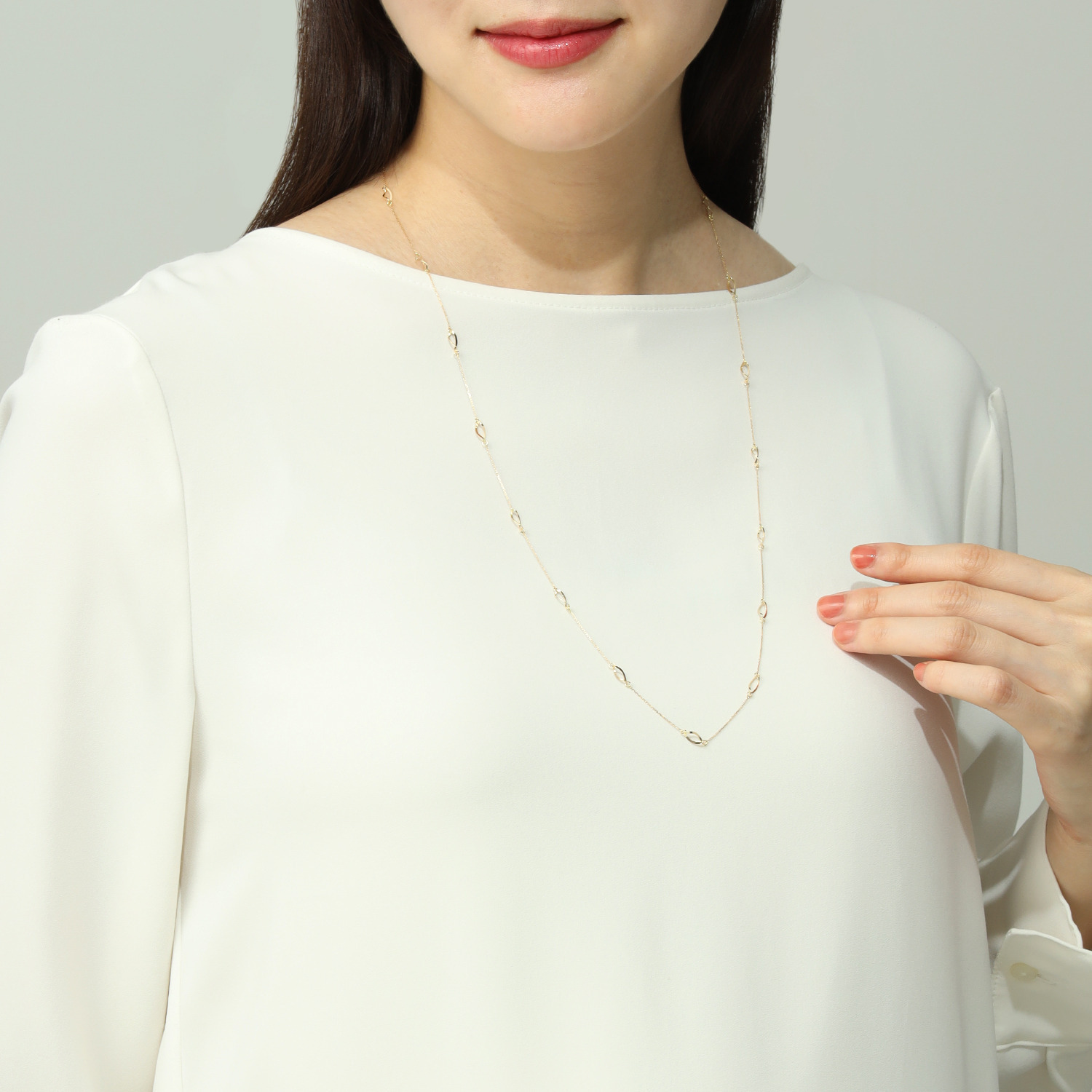 オロリナ １８Ｋ ヒネリジュノバ ロングネックレス