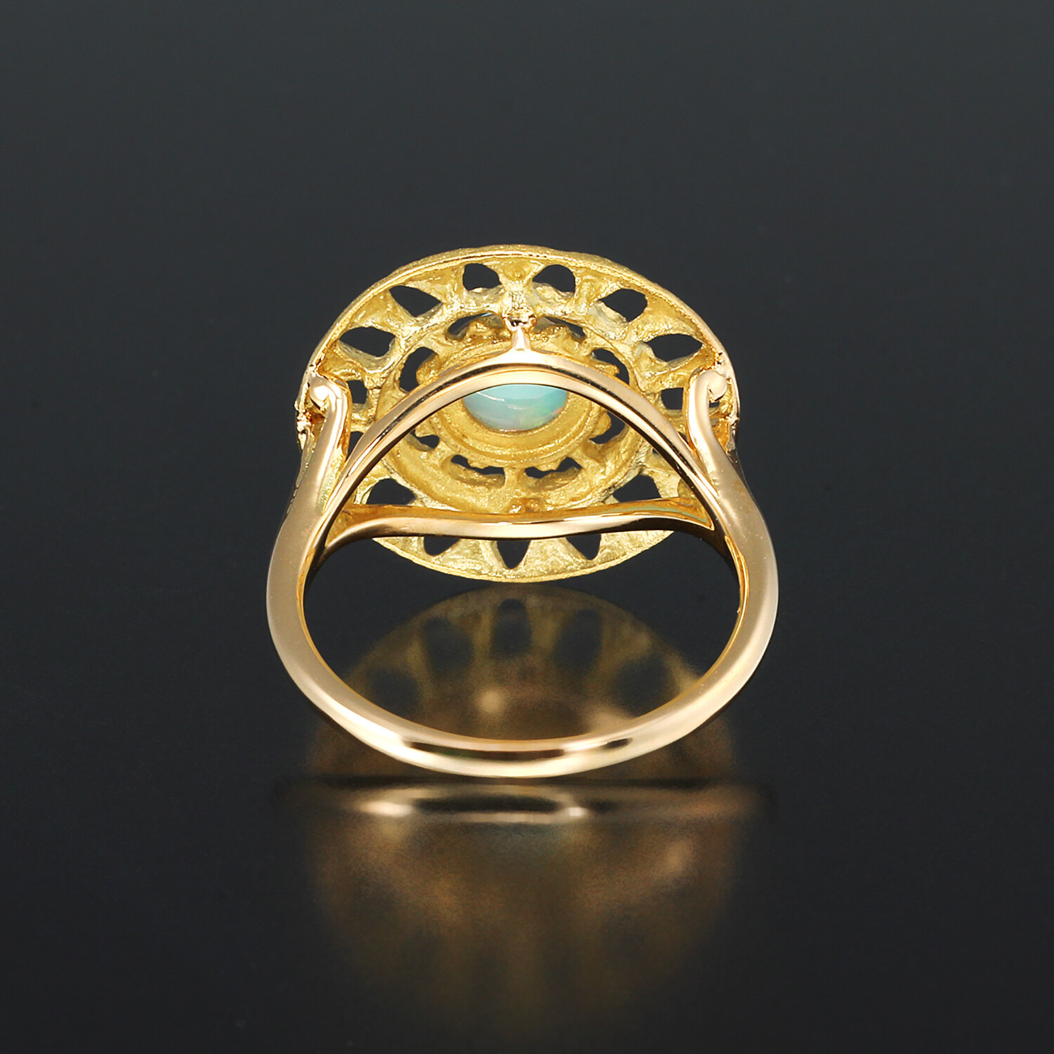 マシュリク １８Ｋ オパール ロゼッタ文様 リング