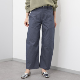 イシカワラボ★ヒトミ こなれ感抜群 ストレッチライトツイル バレルパンツ