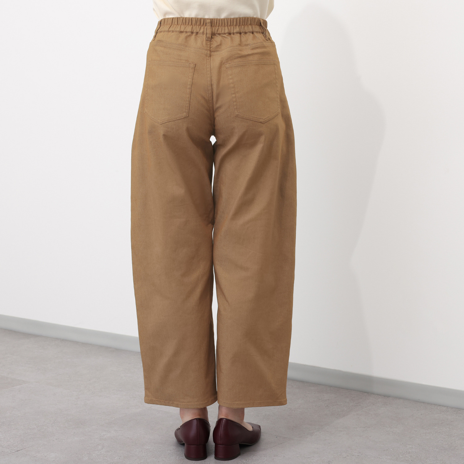 イシカワラボ★ヒトミ こなれ感抜群 ストレッチライトツイル バレルパンツ