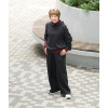 ウノ・ウノ・ドゥーエ きれい見え ダンボールニット 異素材切替 ギャザーアクセント袖 フーディープルオーバー