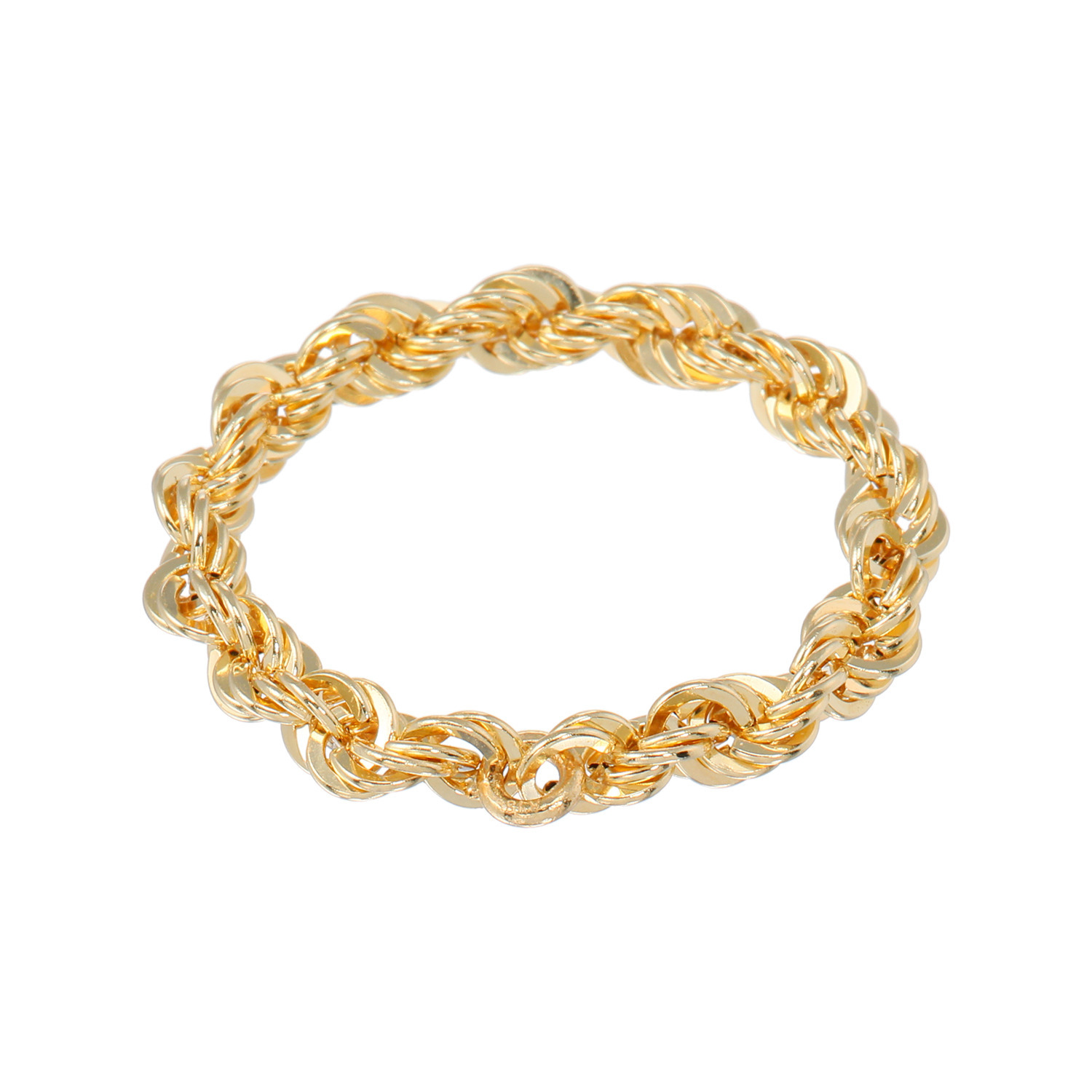 シャイン　シュプリーム １８Ｋ パイプロープ チェーン リング
