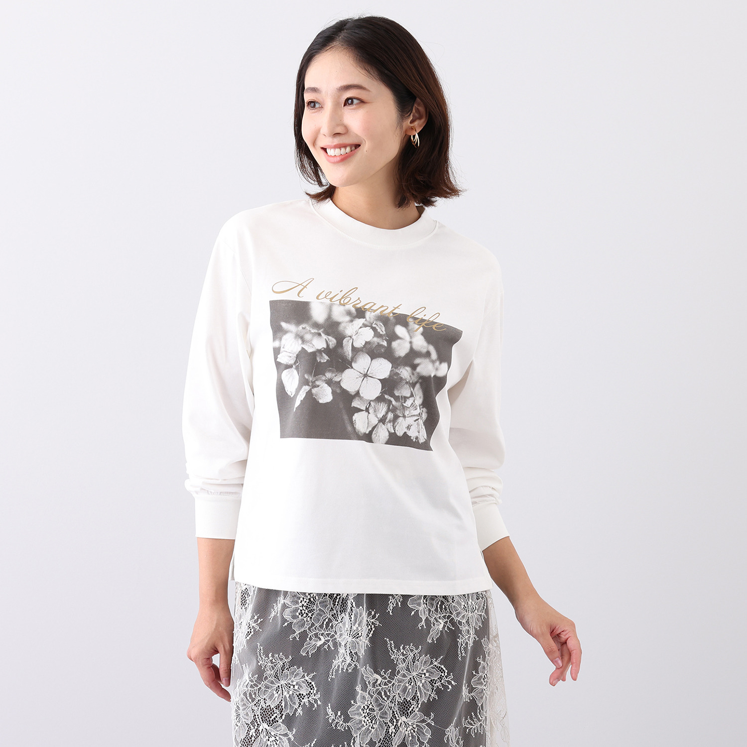 イロプライム 大人プリント ロングＴシャツ