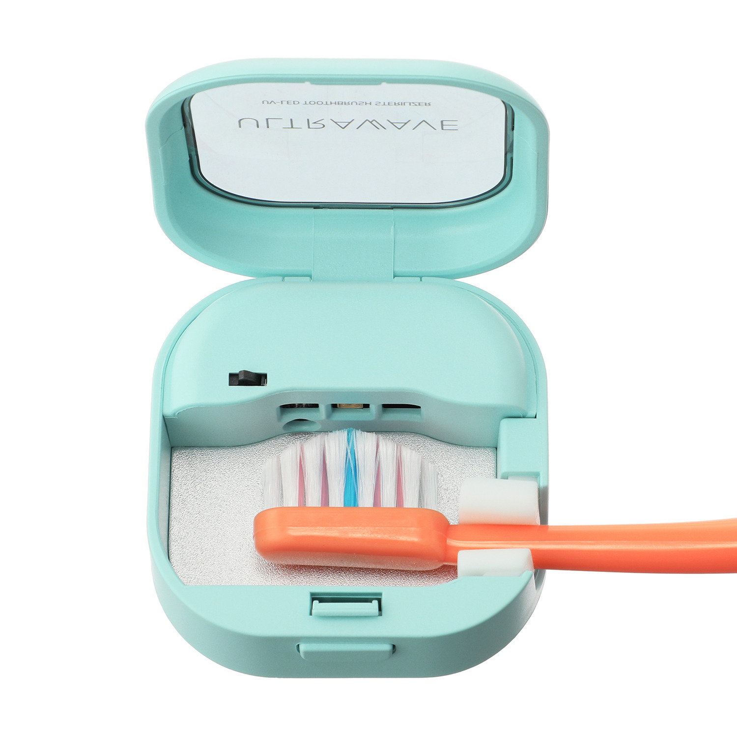 気になる歯ブラシの お悩みに！ ＵＶ照射ができる 歯ブラシすっきりキャップ マグネットタイプ 色が選べる２個セット