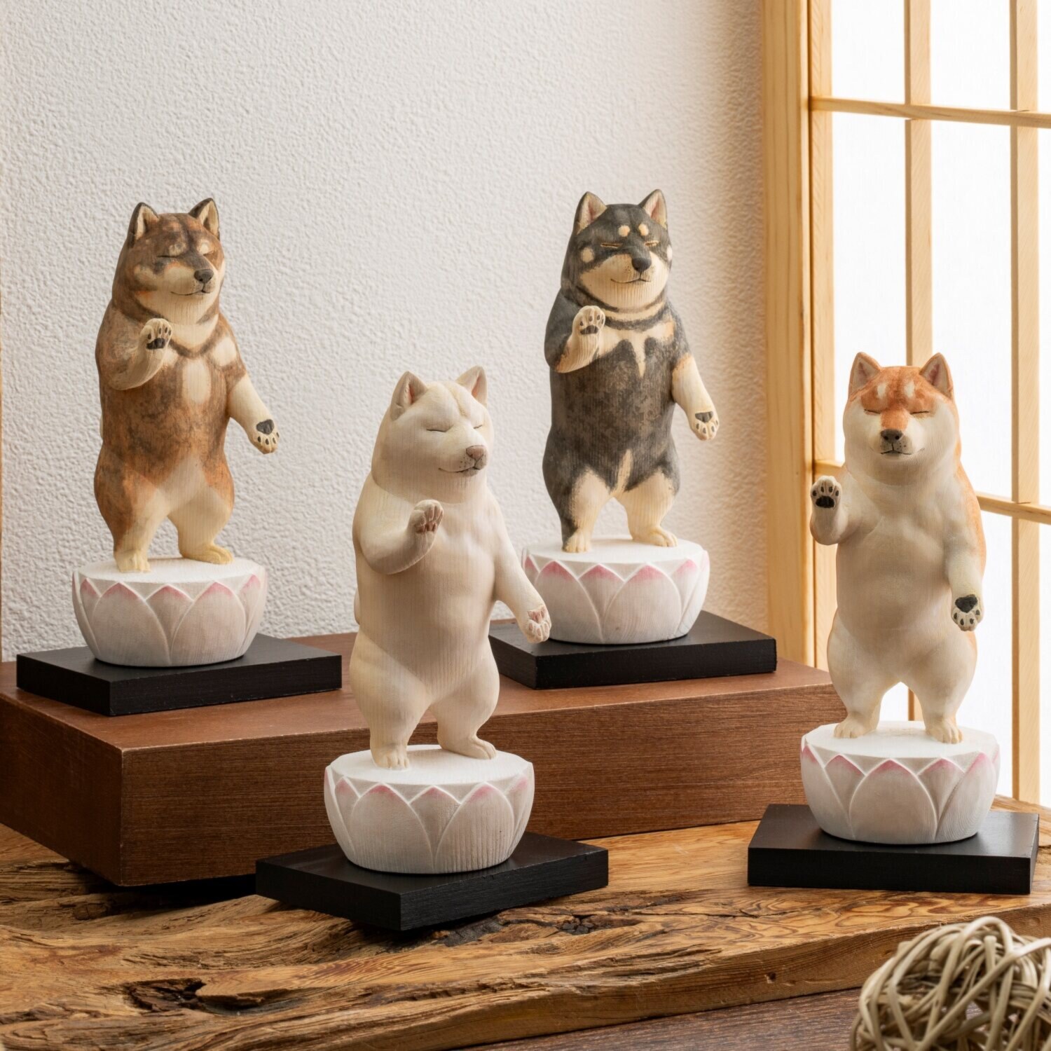たまふり屋 犬ｂｕｄｄｈａ 阿弥陀柴犬＜中＞ コンプリートセット