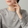 岩崎美智子コレクション シルバー マベパール ペアシェイプペンダント