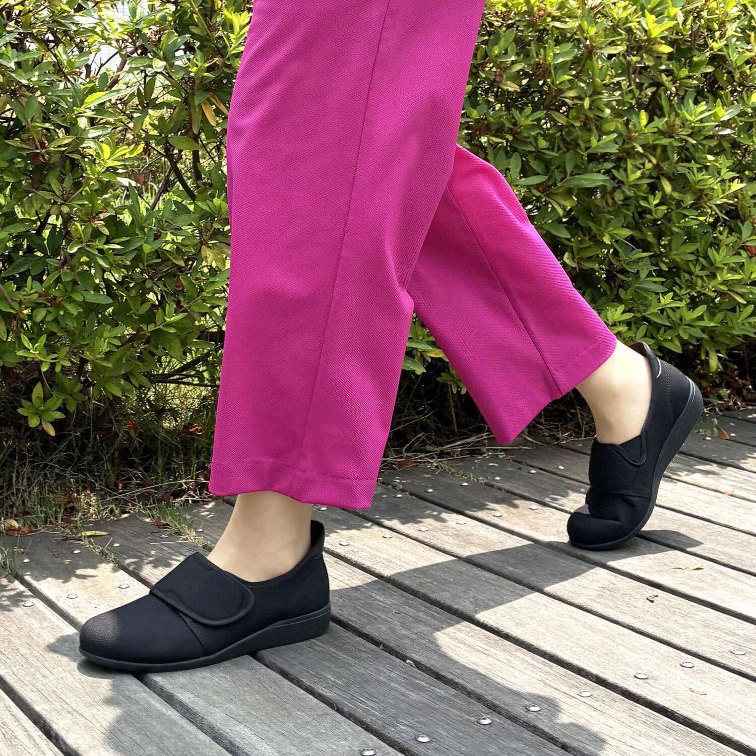 快歩主義 軽い・つまずきにくい ベルトデザイン あしスッとシューズ ＜レディース＞