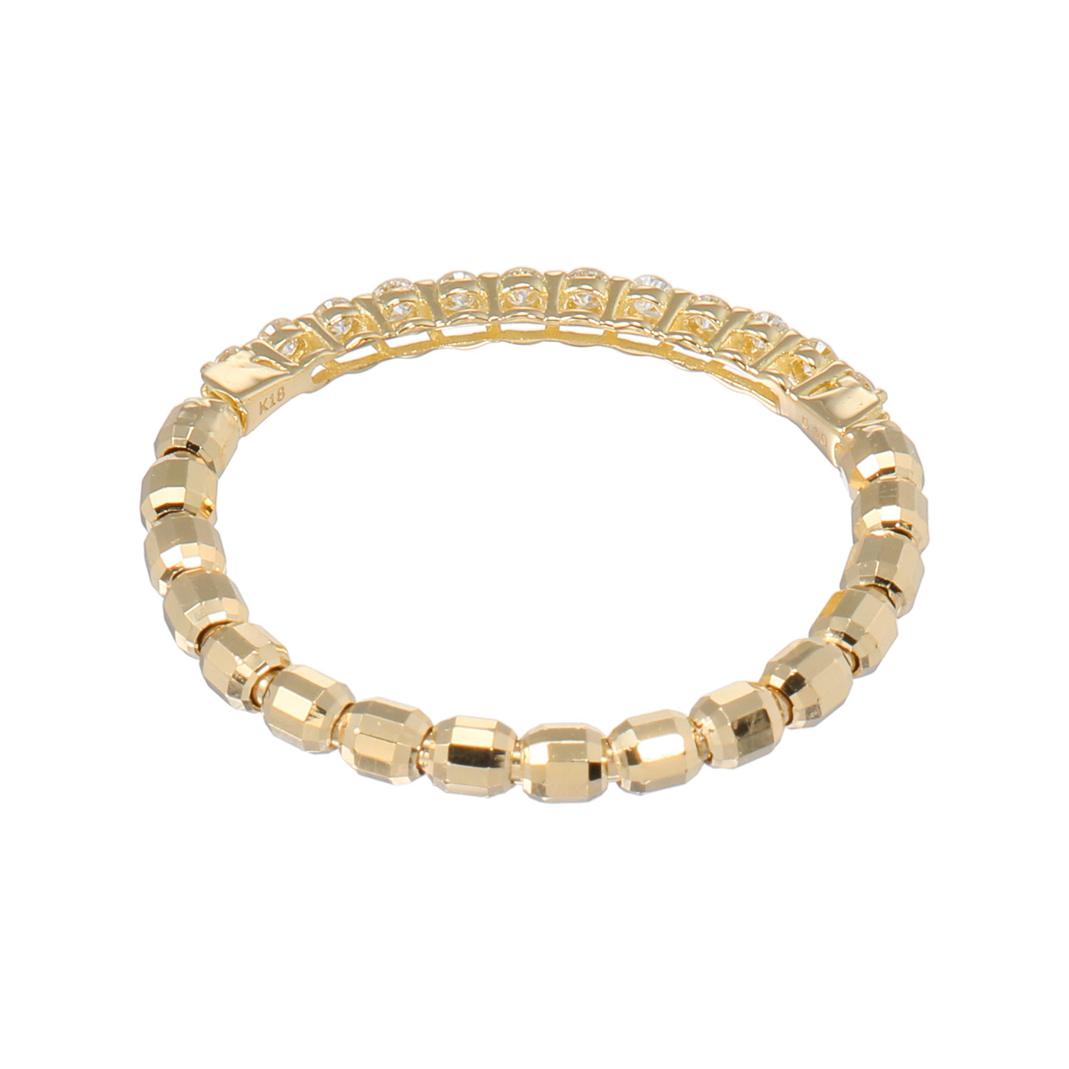 ディーラリエ １８Ｋ ダイヤモンド ディーエラスティック ハーフエタニティリング