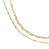 アルテッロ １８Ｋ リトルスターツイスト＆ ペタルチェーン ２連ブレスレット