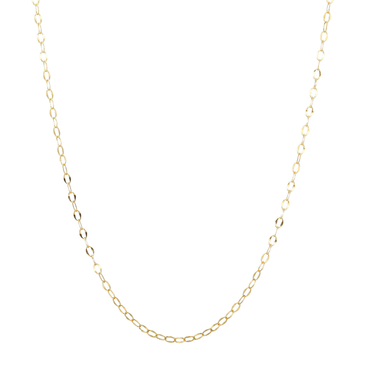 アルテッロ １８Ｋ ホローケーブルチェーン ネックレス