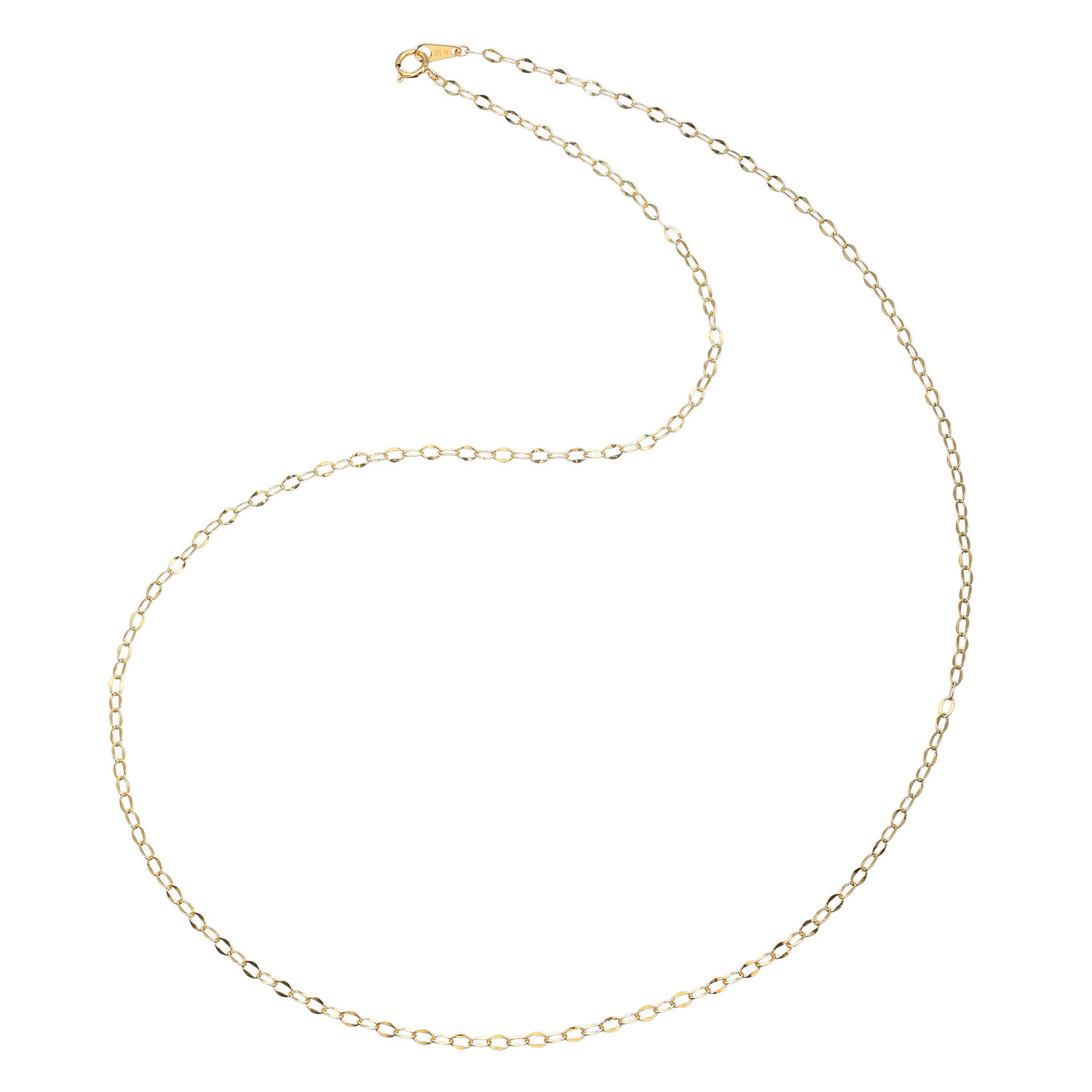 アルテッロ １８Ｋ ホローケーブルチェーン ネックレス