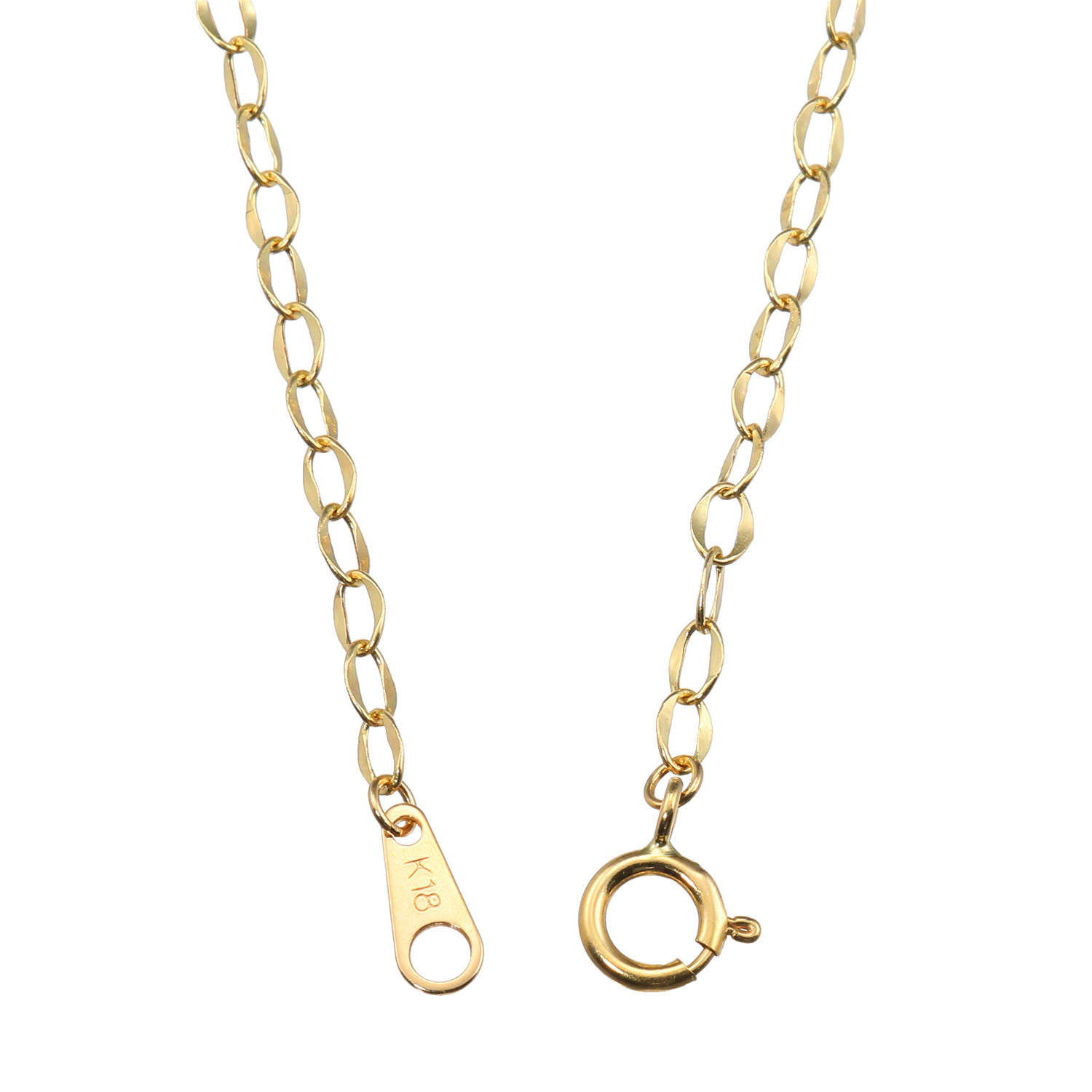 アルテッロ １８Ｋ ホローケーブルチェーン ネックレス