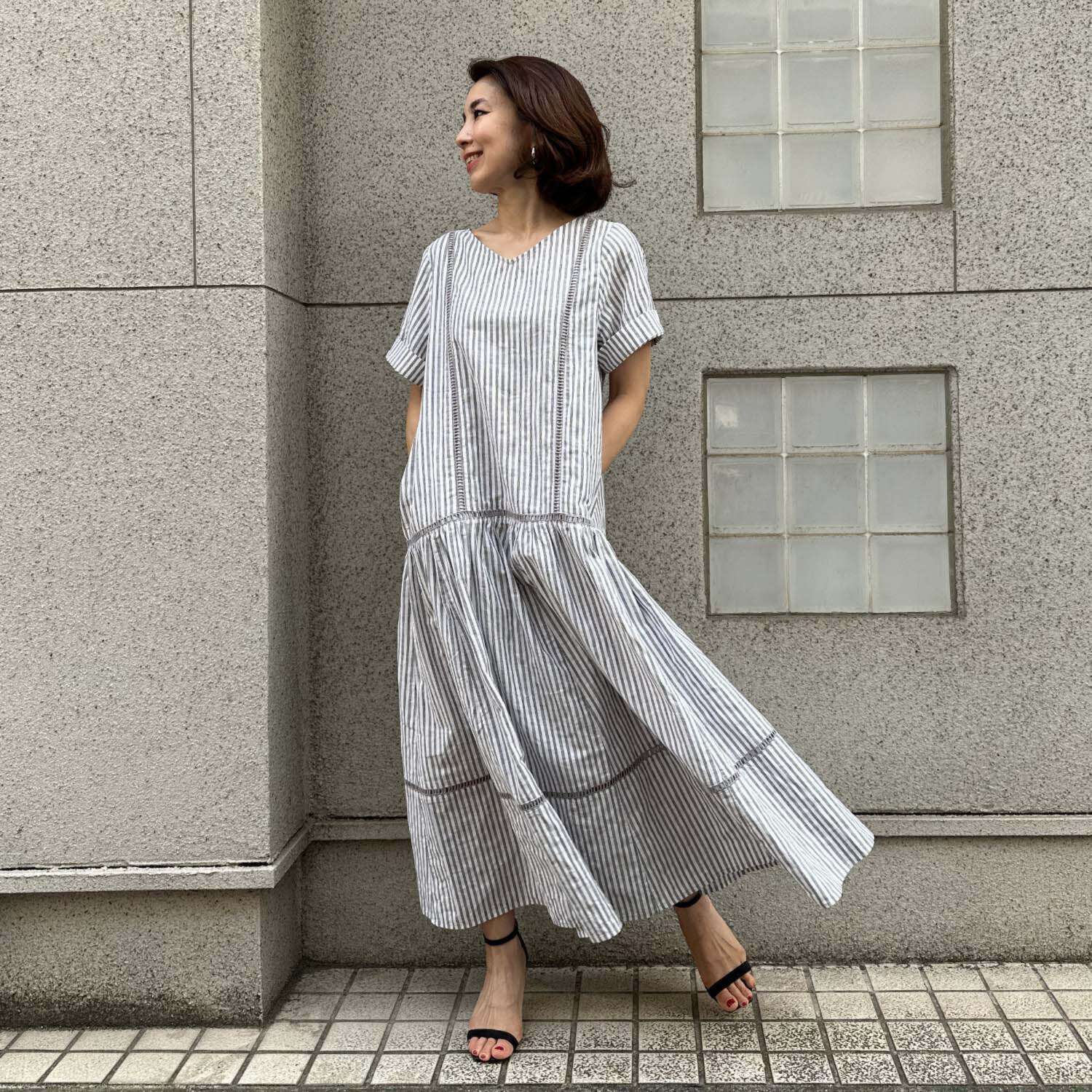 タマミ　ワタナベ ティアードドルフィン ワンピース