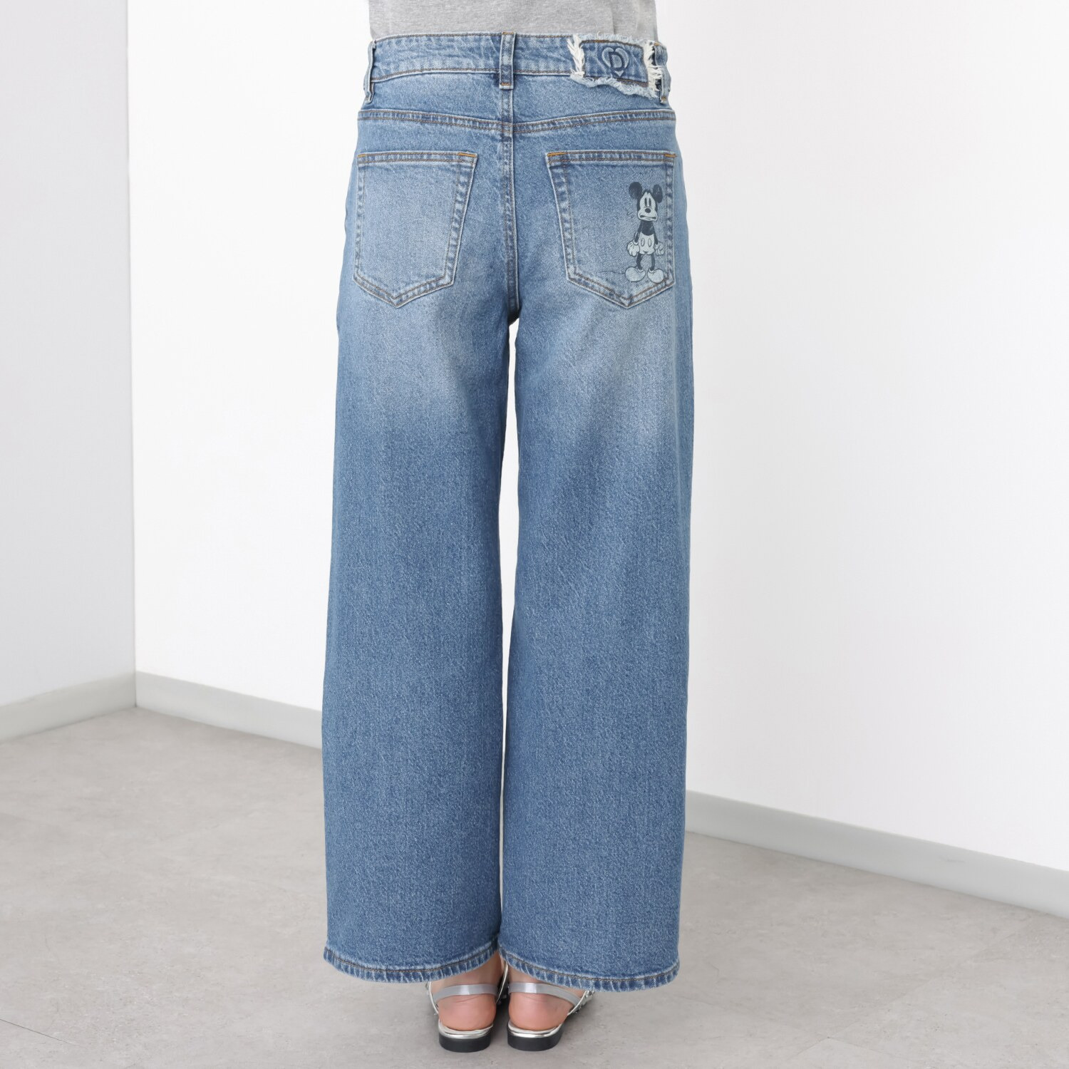 デシグアル ミッキーマウスプリント デニムパンツ