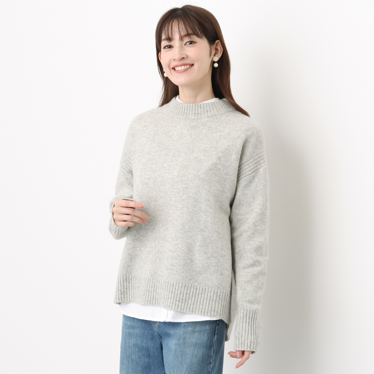 ウタオ ウールカシミヤ アクアニット モックネックプルオーバー