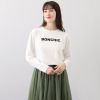エクラージュ フロッキーロゴプリント ロングスリーブＴシャツ