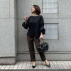 タマミ　ワタナベ スリーブコンシャス ジャージープルオーバー “ミューズ　ムース”