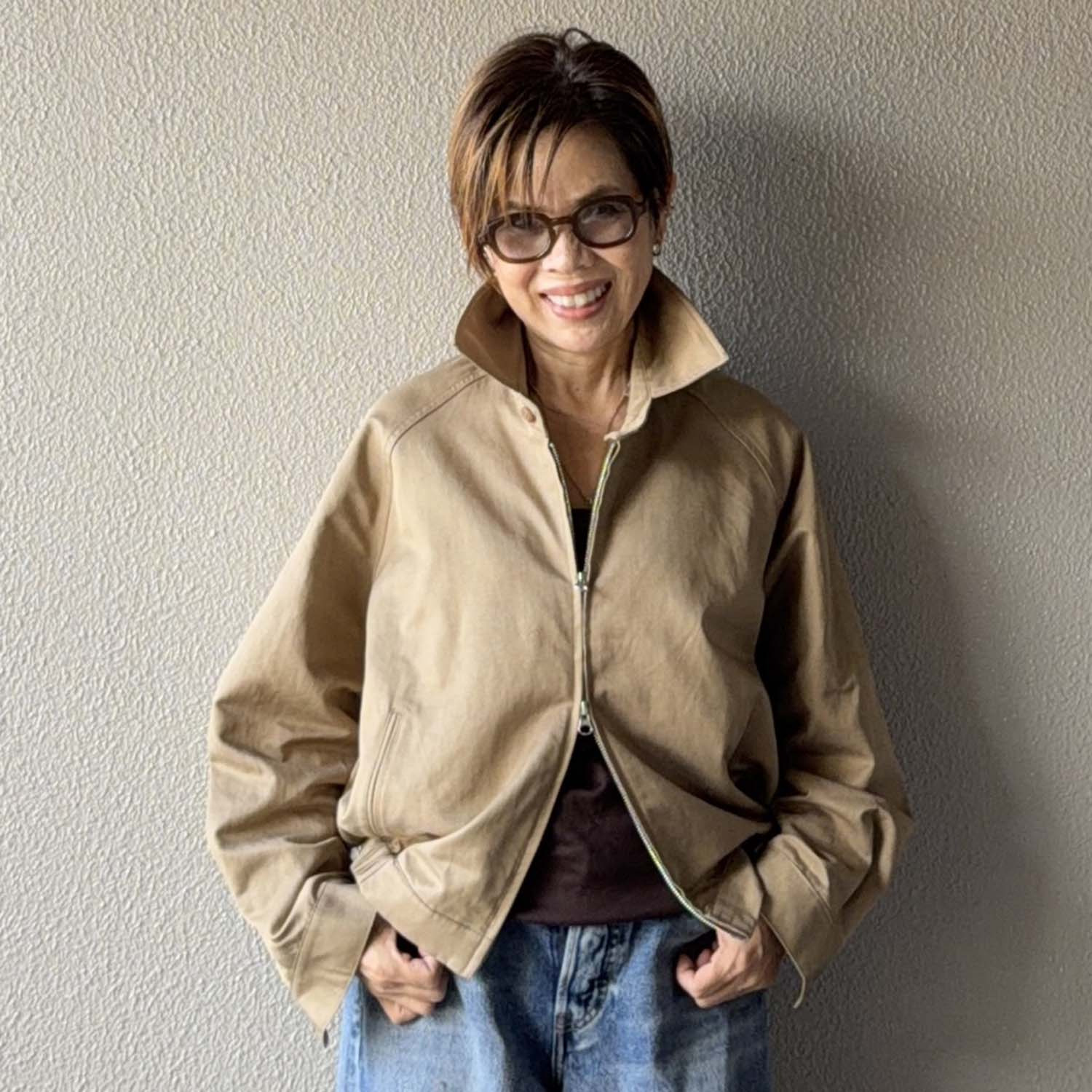 ラソエヌサーティスリー ディグリーズ ダブルファスナー スウィングトップ ショート丈ブルゾン