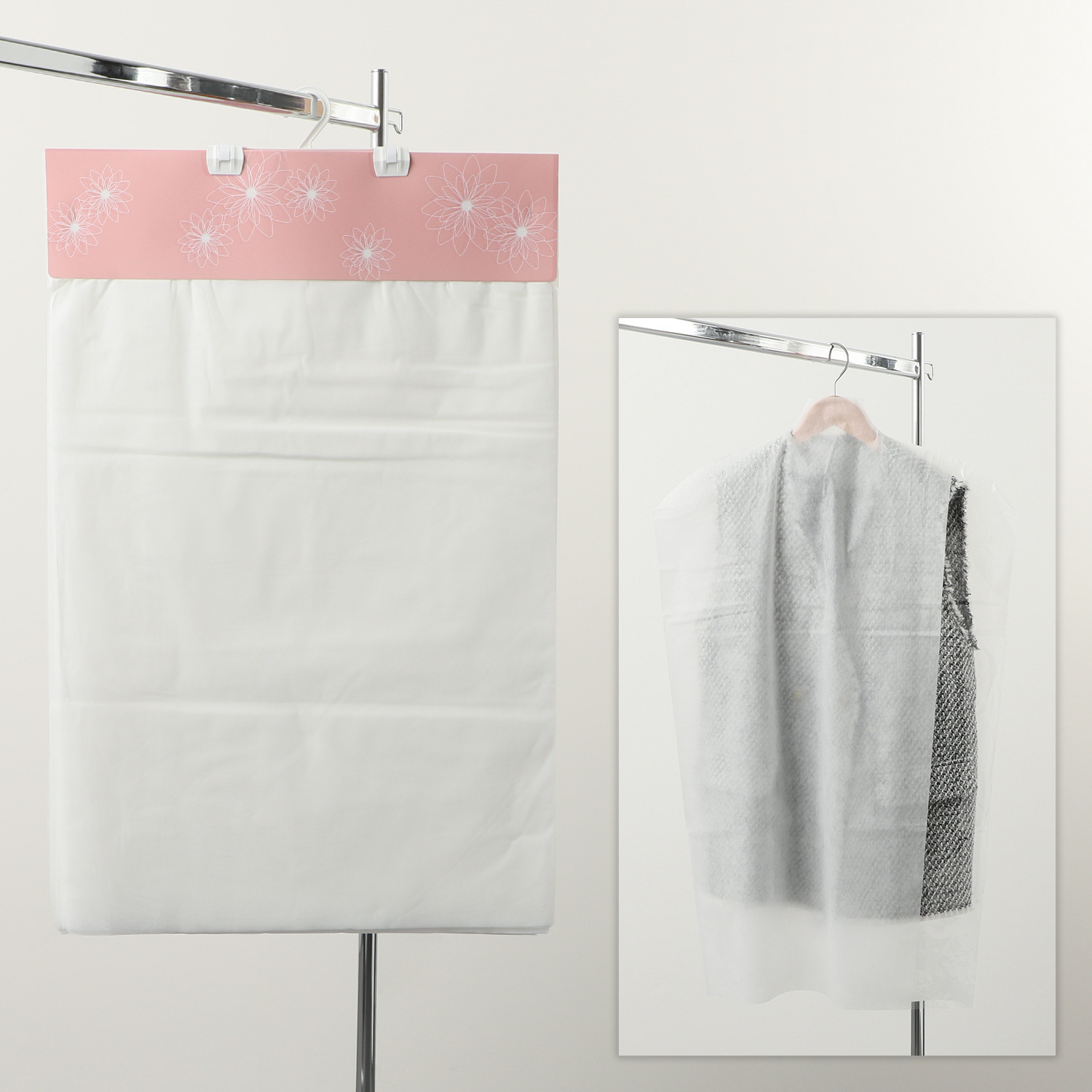 クラレトレーディング 大切なお洋服の収納に あるとうれしい ブロック式洋服カバー コンフォート ＜ショート２２枚組＞