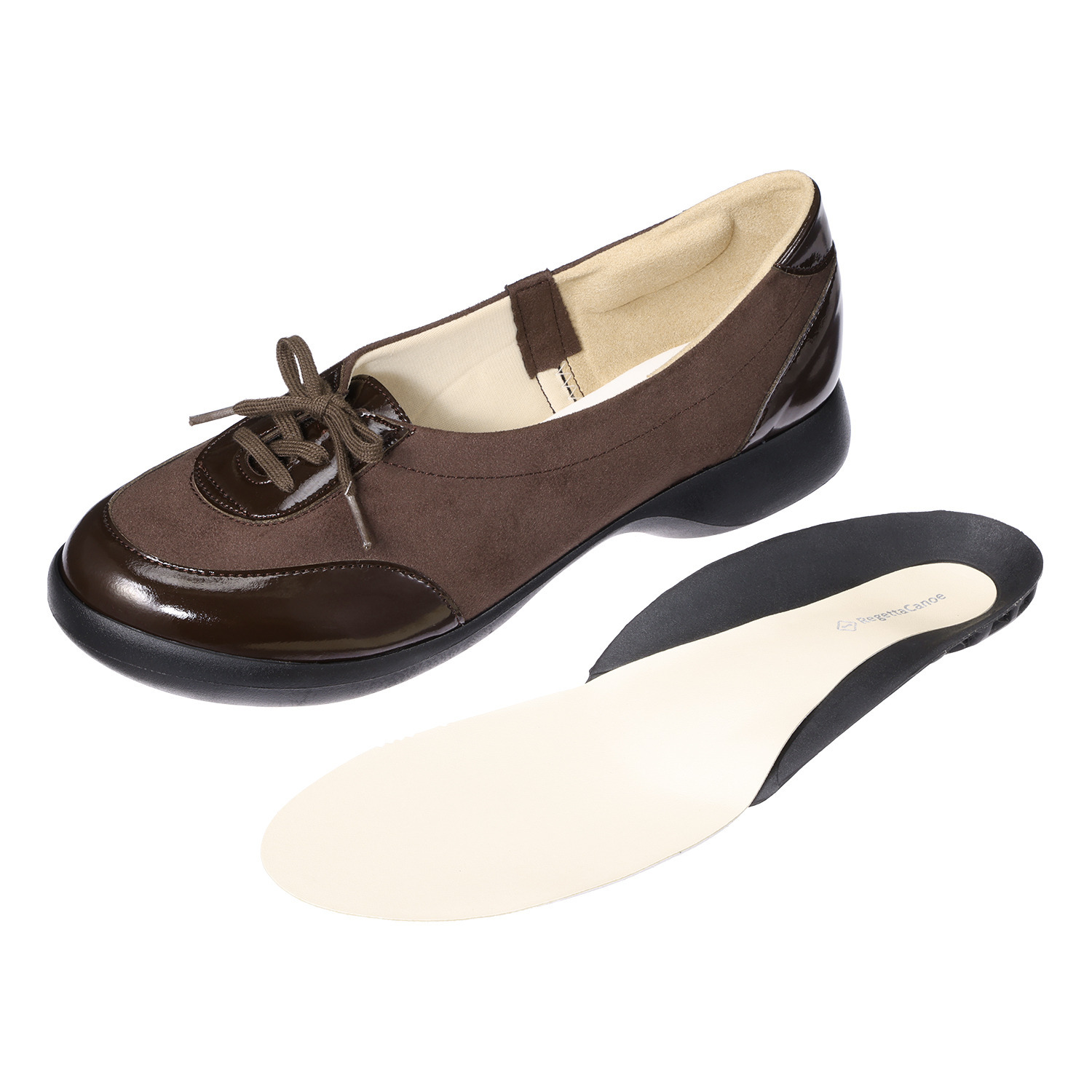 リゲッタ“カヌー” 日本製 抗菌防臭インソール アーチサポート レースアップ スニーカーパンプス