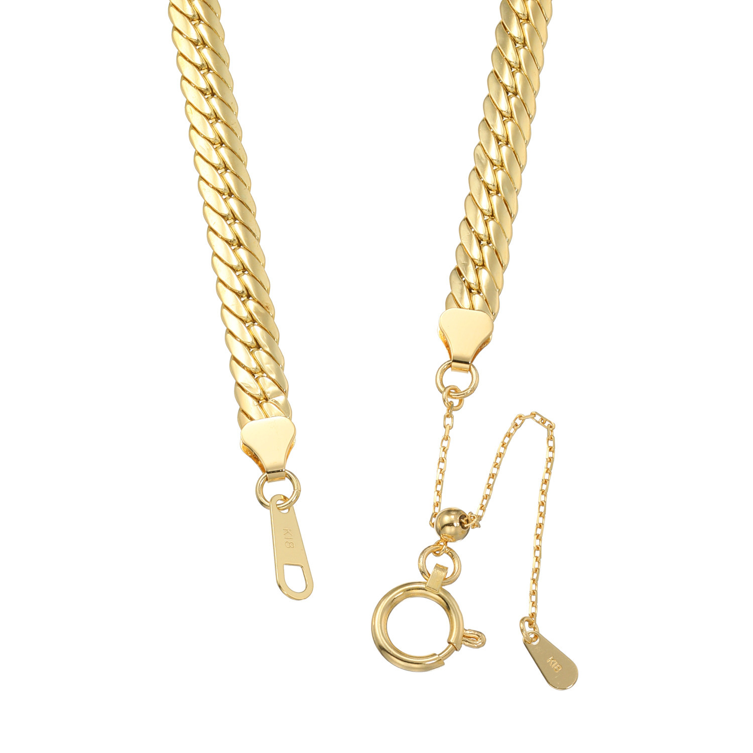 オーサムジュエリー １８Ｋ ワイドデザイン ネックレス