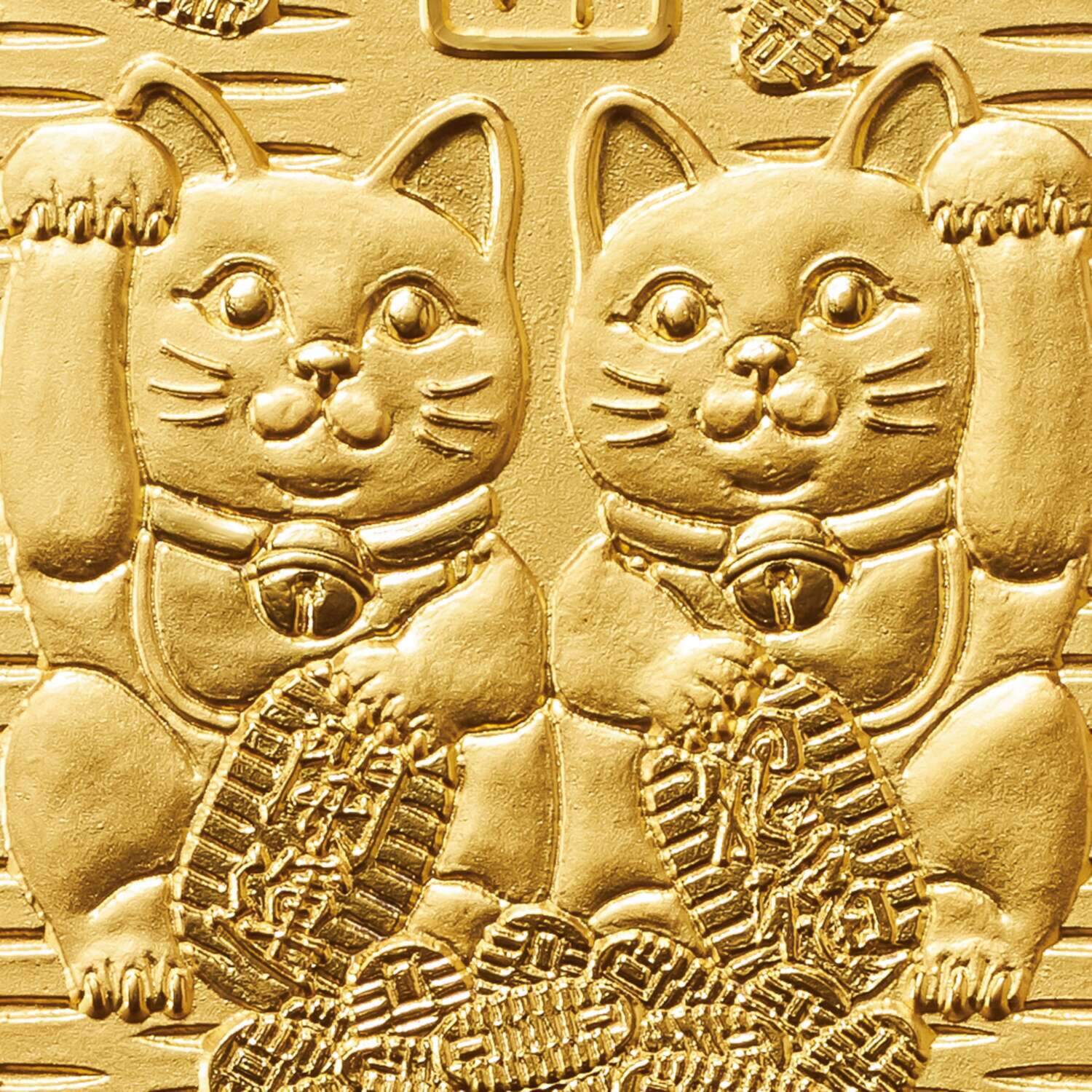 光則 純金製　小判 “招き猫揃い” ＜３０ｇ＞