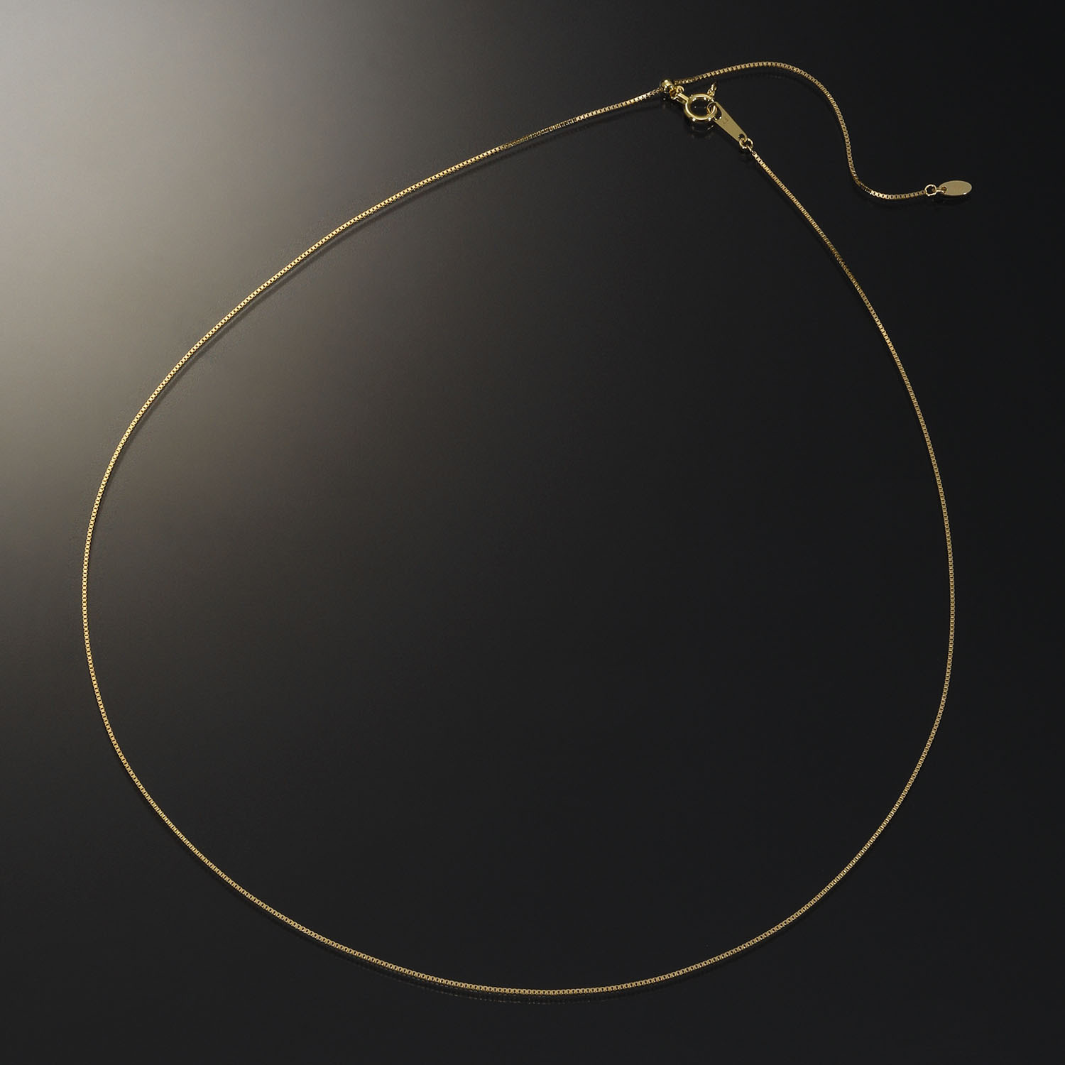 チェルカーレ １８Ｋ ボックスチェーン スライドネックレス