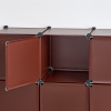 組み替え自由！ 工具不要で簡単組立 ＣＵＢＥＬＬＡＢＯＸ ３×３扉付き収納ボックス