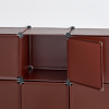 組み替え自由！ 工具不要で簡単組立 ＣＵＢＥＬＬＡＢＯＸ ３×３扉付き収納ボックス