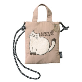 ダジュール ねこアップリケ ２ウェイバッグ ＜チャーム付＞