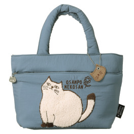 ダジュール ねこアップリケ トートバッグ ＜チャーム付＞