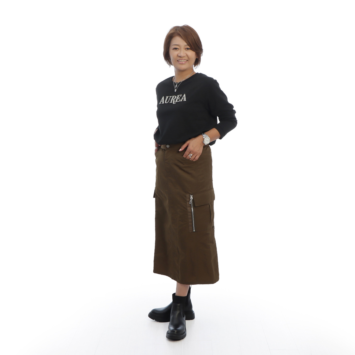 ヘブンアンドアース ＡＵＲＥＡビジュウ レイヤードエッジ Ｔシャツ