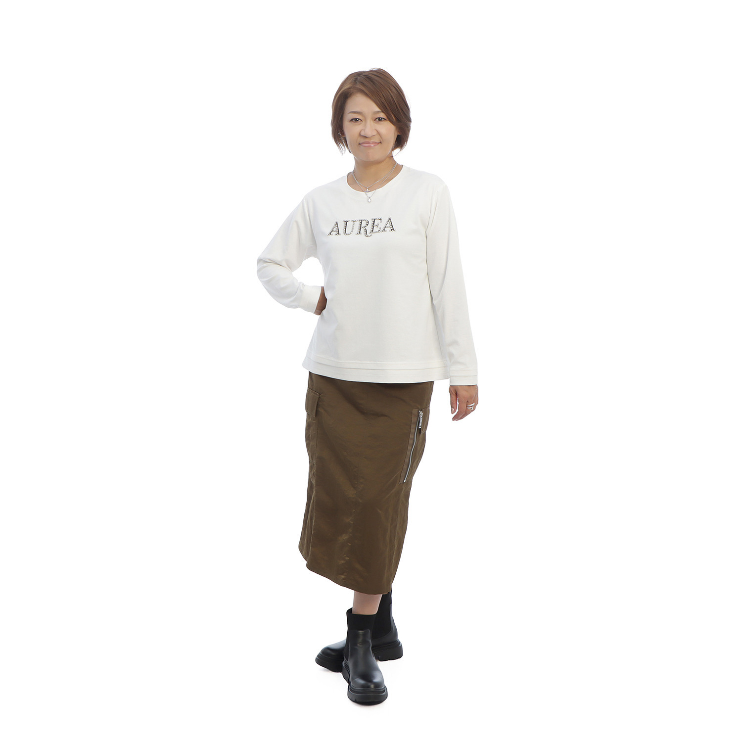 ヘブンアンドアース ＡＵＲＥＡビジュウ レイヤードエッジ Ｔシャツ