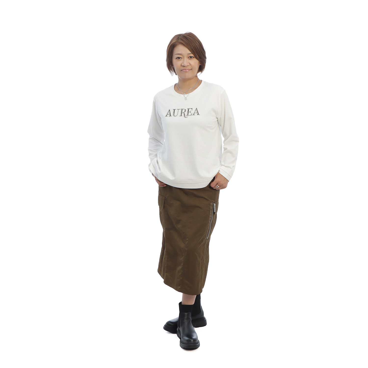 ヘブンアンドアース ＡＵＲＥＡビジュウ レイヤードエッジ Ｔシャツ