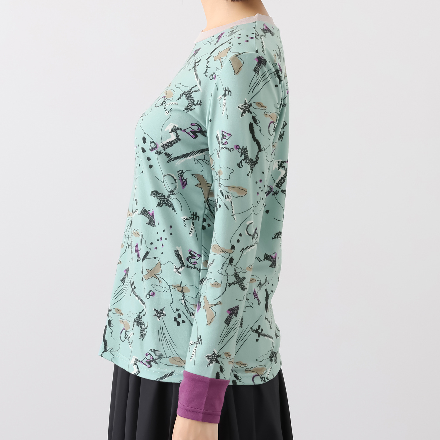 クリン　ヨシキ バード柄 カットソープルオーバー