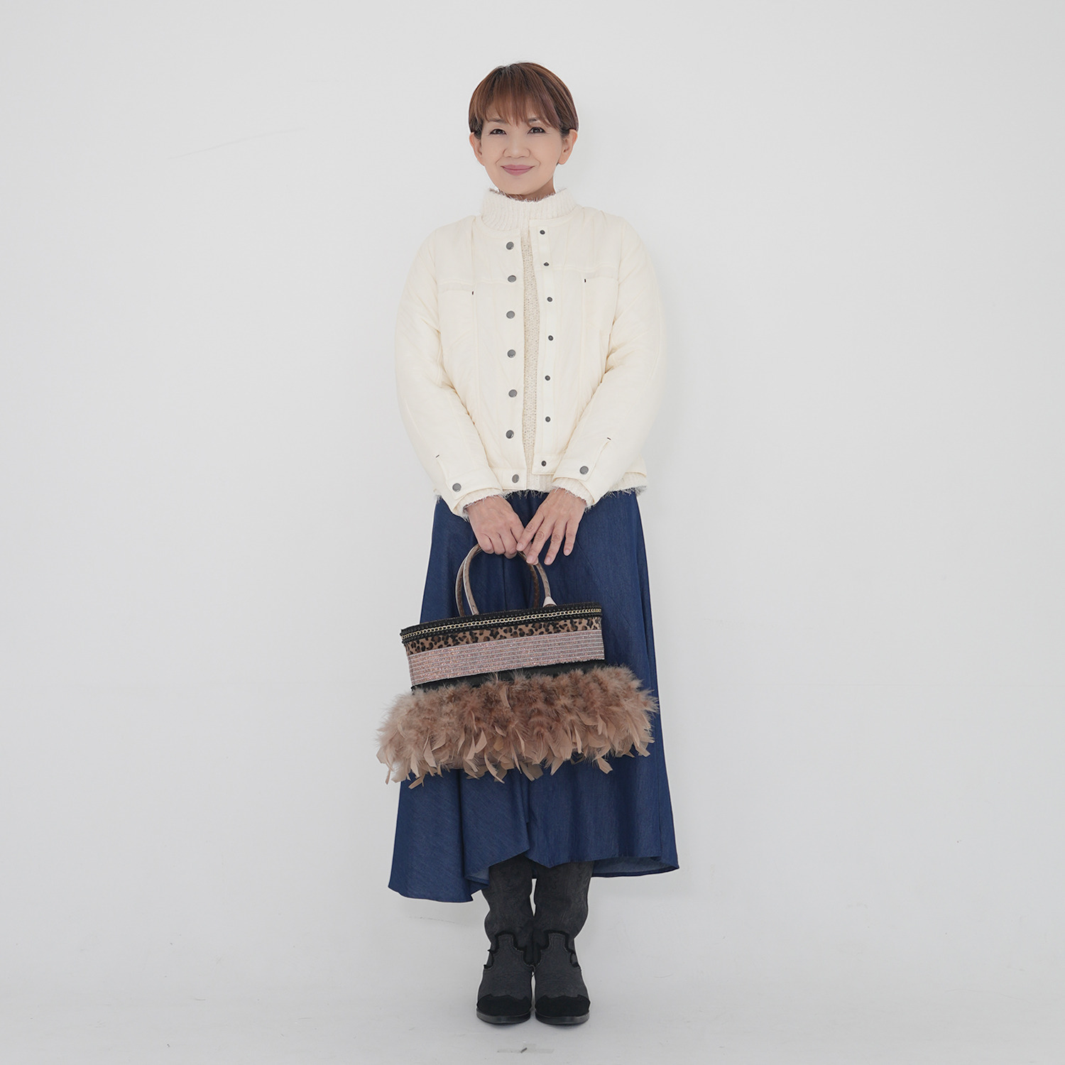 エムズ　スタイル 旬な素材で魅せる！ アシンメトリーデザイン フレアースカート