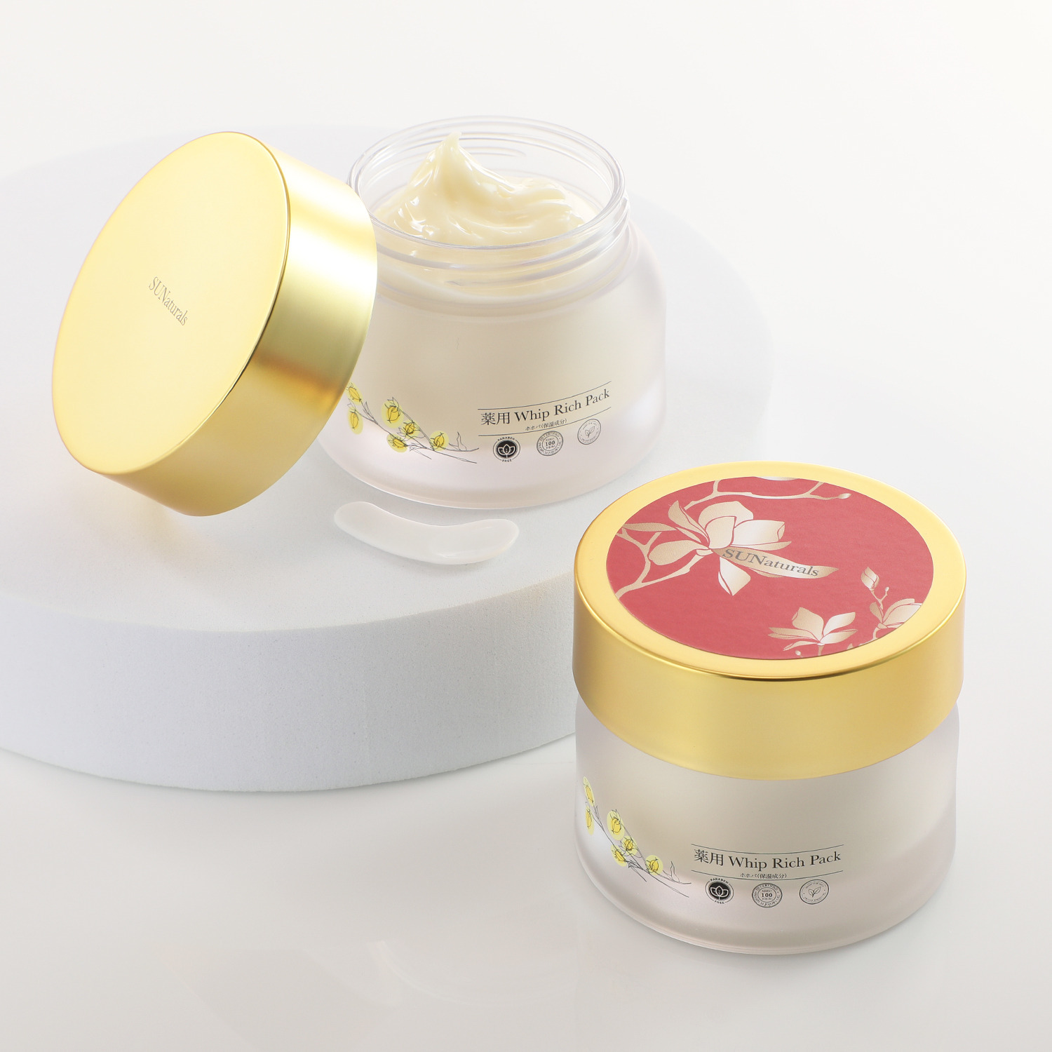 サンナチュラルズ シワ改善・美白・ 肌荒れ防止！ 薬用ホイップリッチ パックＥＸ （薬用ピュアジェイ 　クリーム　ＥＸ） ２種の香りセット