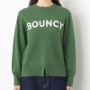 ＢＯＵＮＣＹ　ＢＯＮＤ ふんわりコットン混 ジャガードロゴ ニットプルオーバー