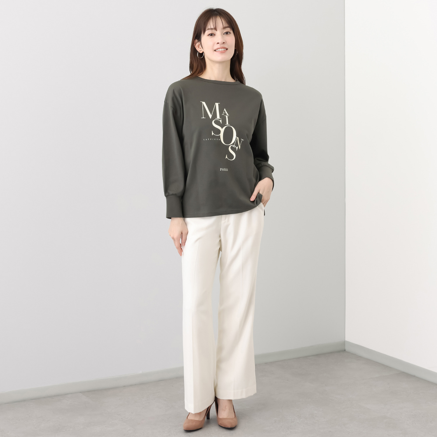 メゾンラフィット タイポグラフィー グラフィックＴシャツ