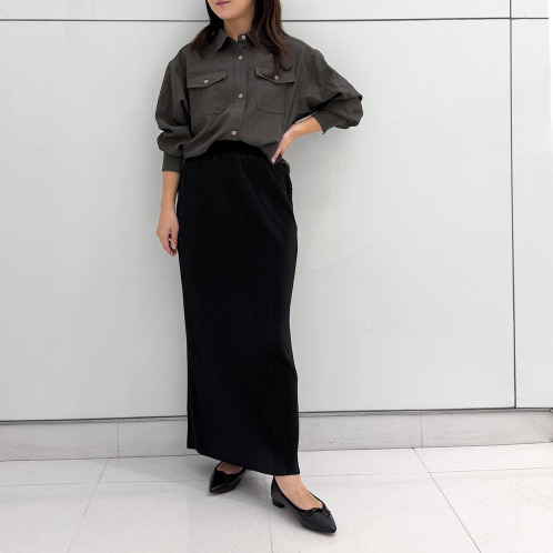 Ｓ３５７プラス 後ろ姿美人な ニュアンスカラーの こなれワークシャツ