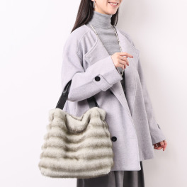 ラルジュ グラデーション エコファー トートバッグ
