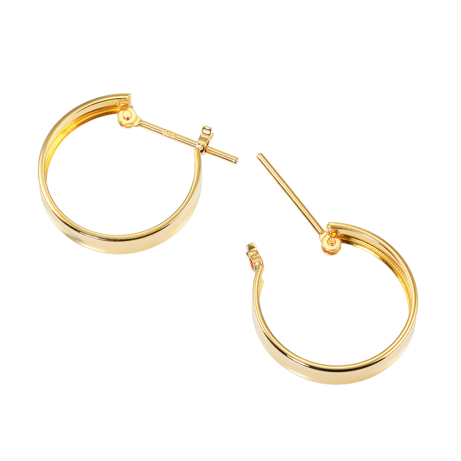 エムイー・ブリランテ 艶めく細身美 １８Ｋ スリムフープピアス