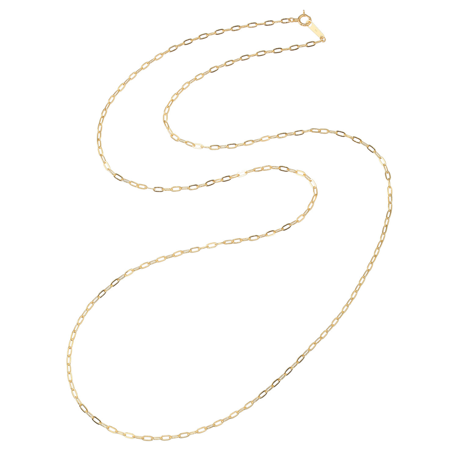 ジュウ １８Ｋ ペーパークリップチェーン ロングネックレス