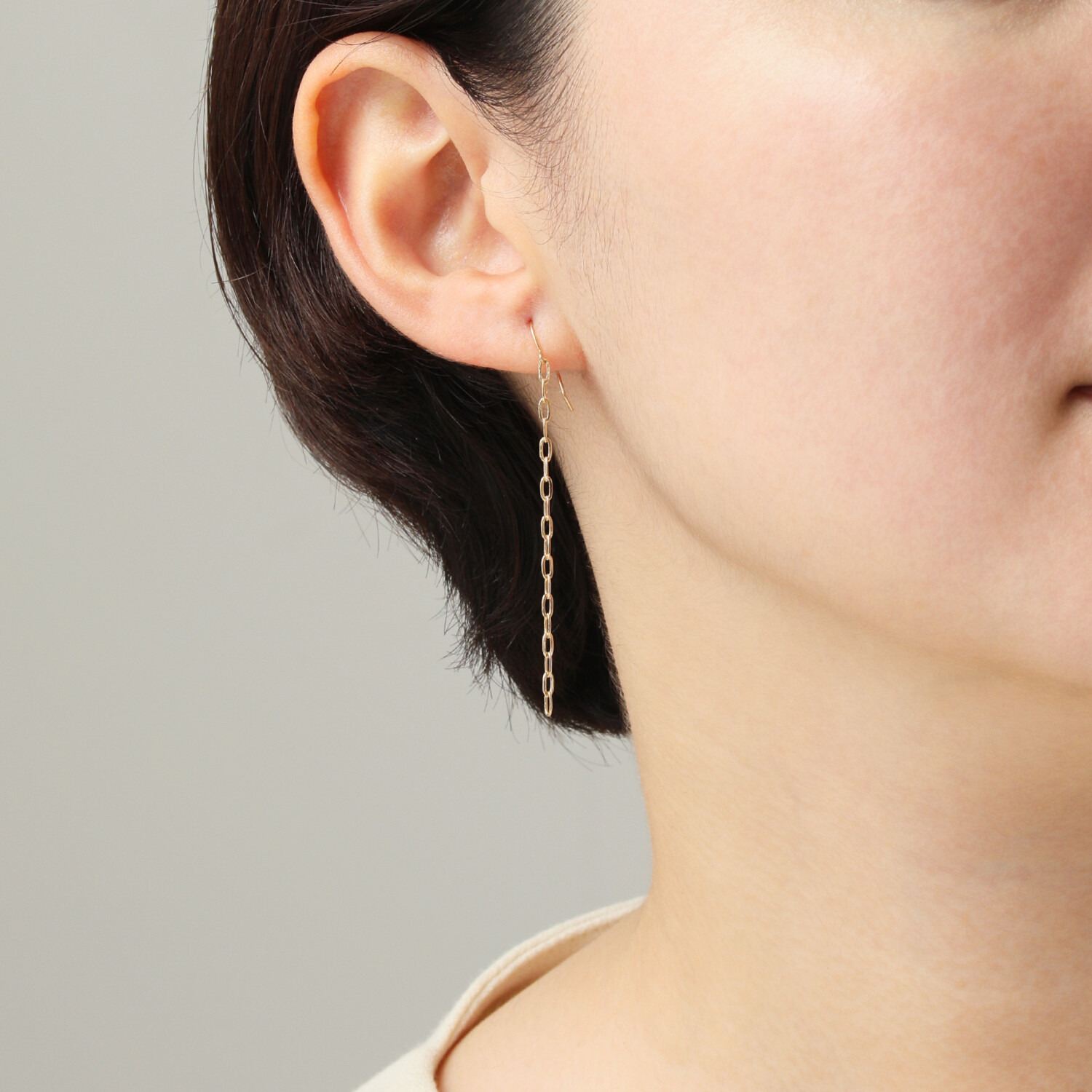 ジュウ １８Ｋ ペーパークリップチェーン ピアス