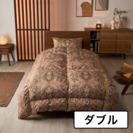 ｎｉｓｈｉｋａｗａ 最高峰の暖かさ！ ハンガリー産　羽毛の王様 マザーグースダウン９５％ 防ダニ＆綿１００％サテン 羽毛掛けふとん ＜ダブル＞