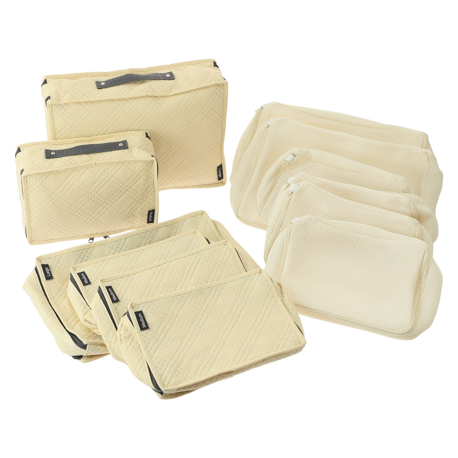 クラレトレーディング 独自開発の高機能繊維使用 旅行だけでなく、普段でも 大活躍間違いなし！ 仕分けてきれいに 消臭トラベルポーチ １２点セット